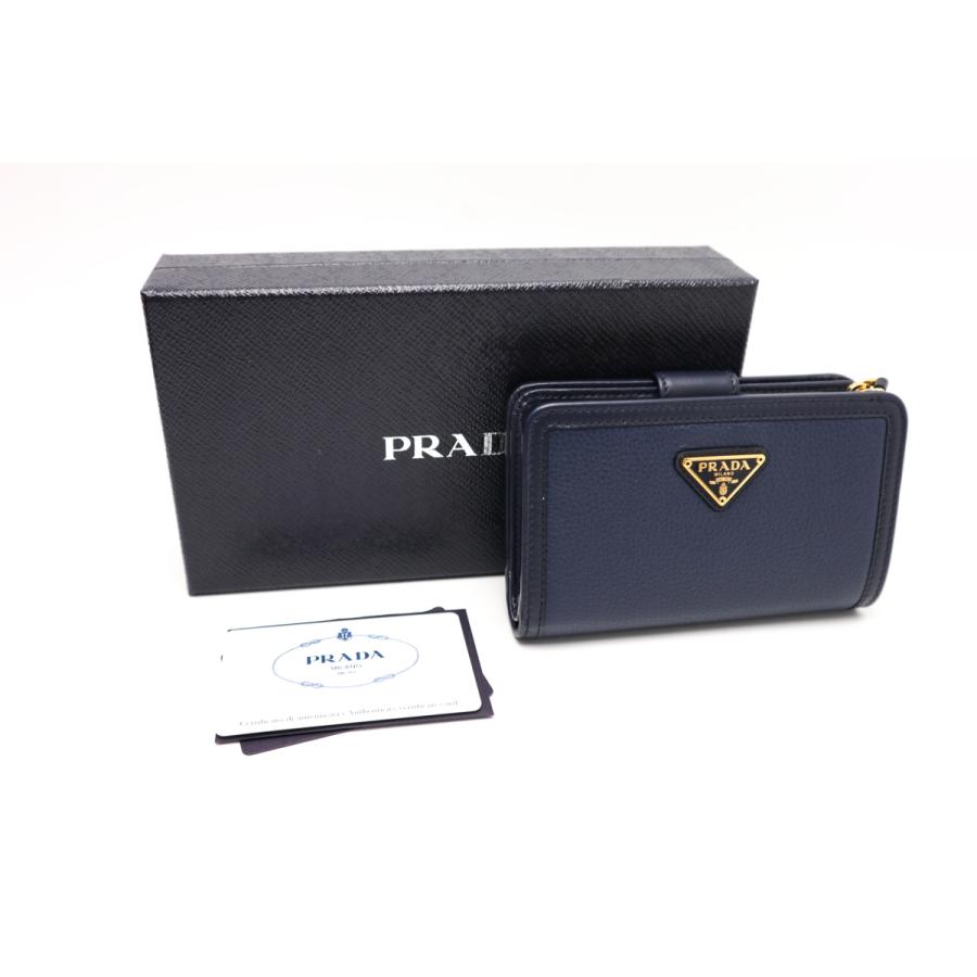 PRADA（プラダ） ファスナー付 2つ折り財布 1ML225 VITELLO PHENIX
