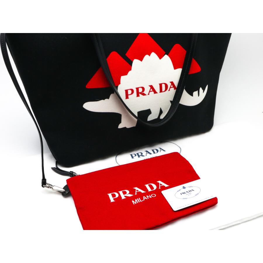 PRADA プラダ 恐竜モチーフ CANAPA NERO/ROSSO トートバック PRADA プラダ 恐竜モチーフ CANAPA NERO/ROSSO トートバック