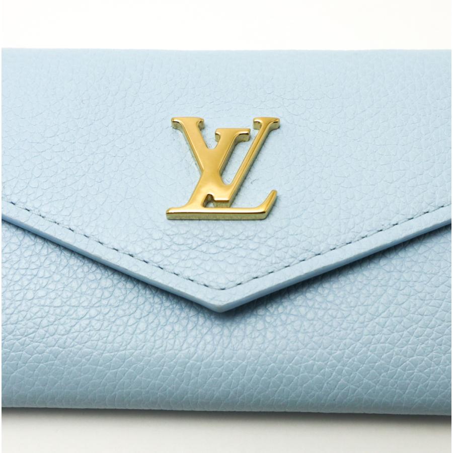 LOUIS VUITTON ルイヴィトン ライトブルー ポルトフォイユ・ロックミニ 