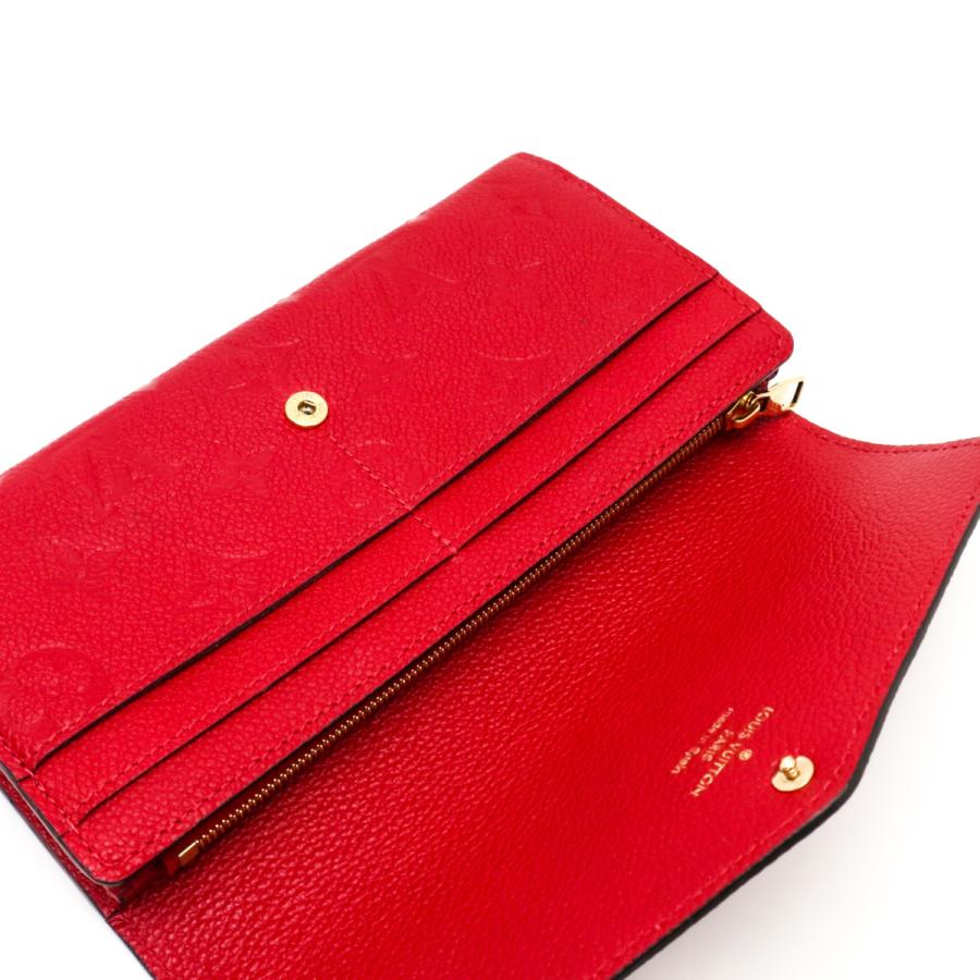 ルイヴィトン ポルトフォイユ・サラ  M61181 赤 長財布 LOUIS VUITTON（ルイ・ヴィトン） モノグラムアンプラント