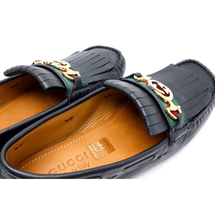 GUCCI グッチ　408208 ダブルG GGマーモント パンプス　36 1/2 シューズフリンジレザーブラック　黒 箱なし org.jpg
