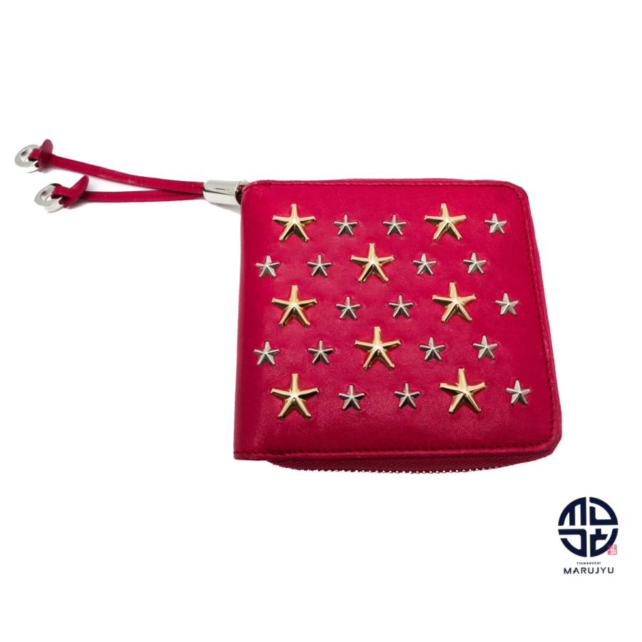 JIMMY CHOO（ジミーチュウ） スタッズ ファスナー付財布 コンパクト