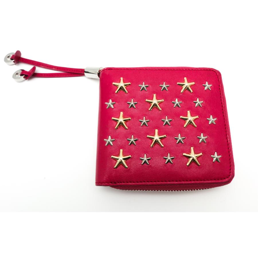 JIMMY CHOO（ジミーチュウ） スタッズ ファスナー付財布 コンパクト