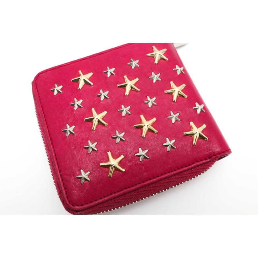 JIMMY CHOO（ジミーチュウ） スタッズ ファスナー付財布 コンパクト