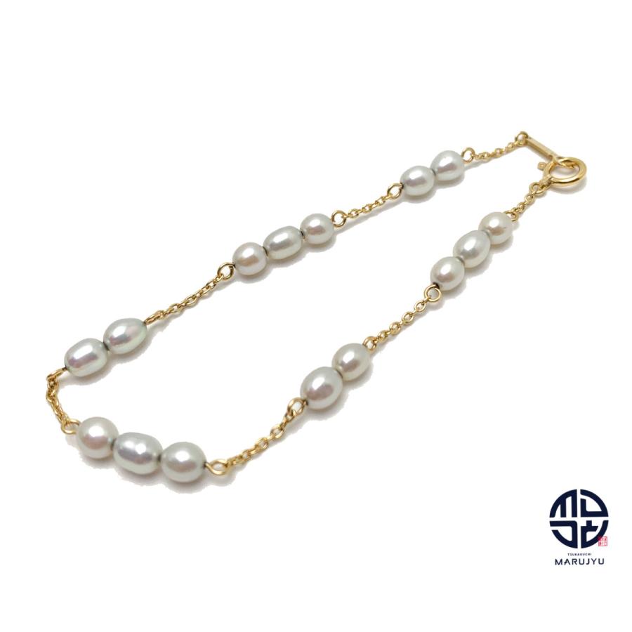 TASAKI 真珠と金のブレスレット k18 TASAKI タサキ ブレスレット 18金 K18イエローゴールド パール