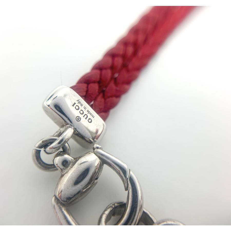 GUCCI（グッチ） SV925 シルバー レザー ホースビット ブレスレット