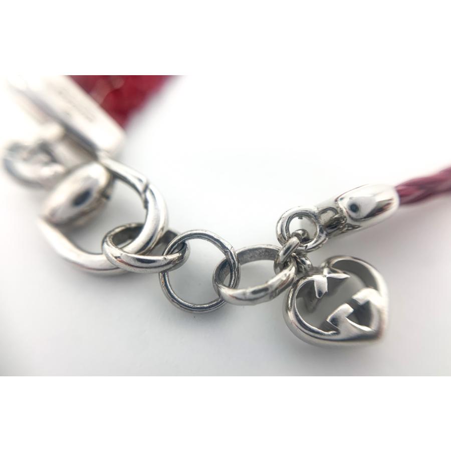 GUCCI（グッチ） SV925 シルバー レザー ホースビット ブレスレット