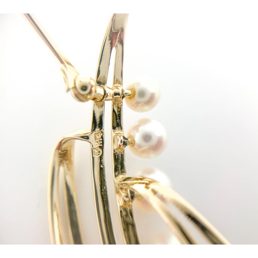 ミキモト MIKIMOTO ブローチ K14 あこや本真珠 アコヤオーロラパール MIKIMOTO（ミキモト） K14 14金イエローゴールド アコヤパール