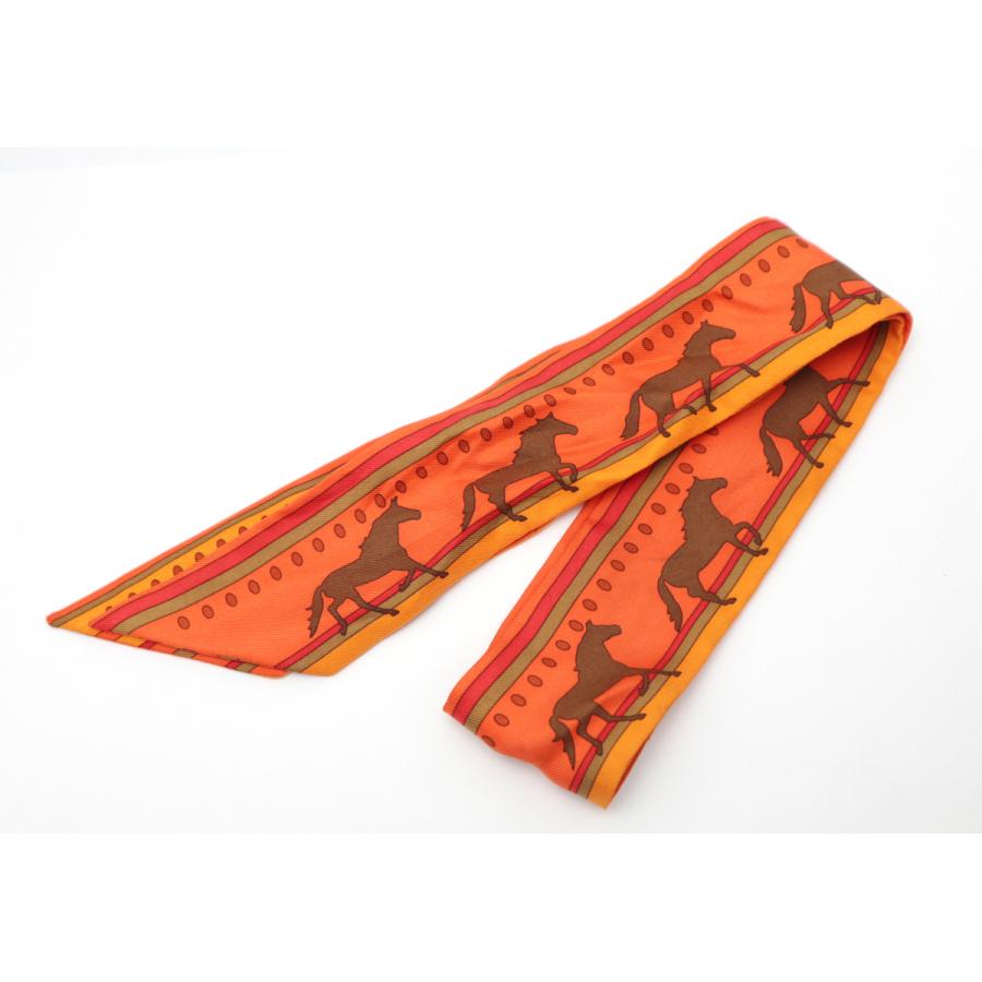 HERMES　エルメス　ツイリー　馬銜シュミーズ　シルクリボンスカーフ　ショコラ HERMES エルメス ツイリー 馬銜シュミーズ シルクリボンスカーフ