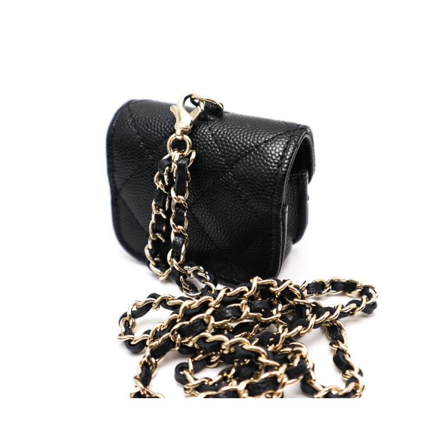 CHANEL シャネル マトラッセ ココマーク キャビア 黒 イヤホン CHANEL シャネル マトラッセ ココマーク キャビア 黒 イヤホン