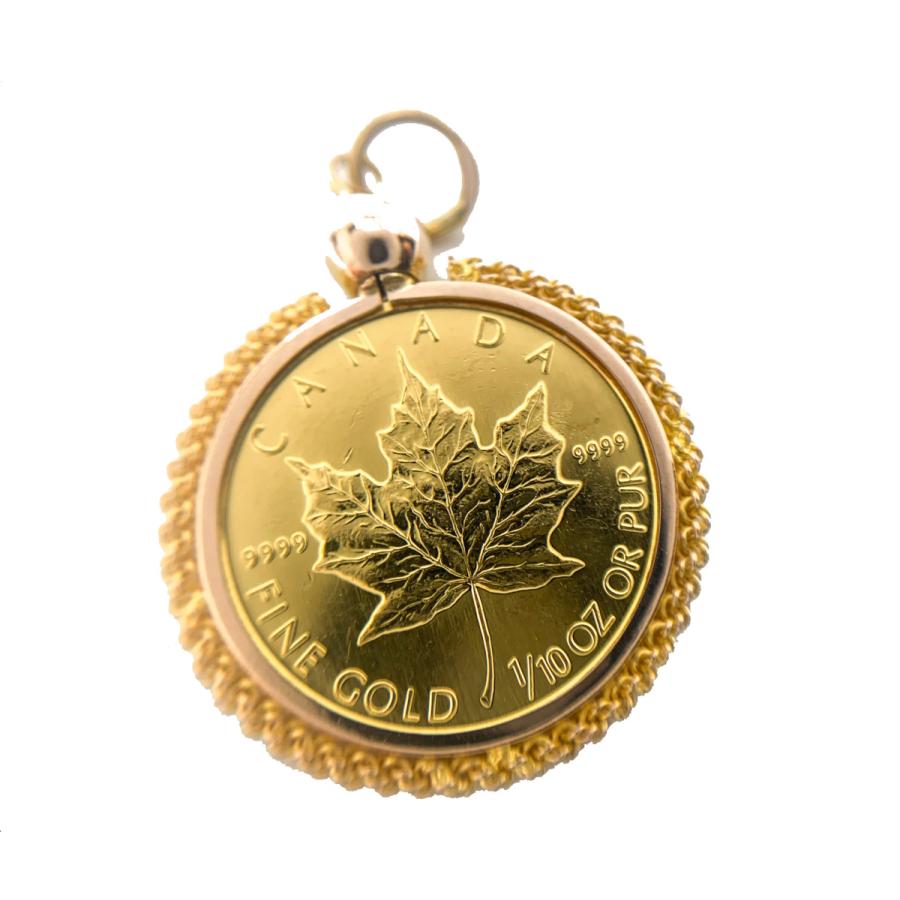 14金 メープルリーフ チャーム