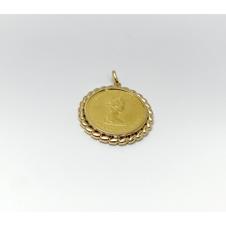 K24 K18 24金 18金 エリザベス2世 10ドル 1982年 カナダメイプル金貨 1