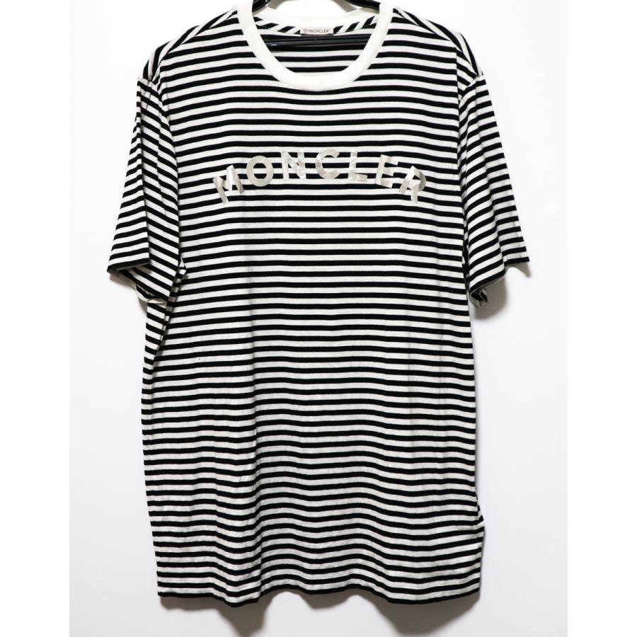 [極美品]Monclerモンクレール　白黒ボーダー　Tシャツ　XS MONCLER モンクレール MAGLIA T-SHIRT ボーダー Tシャツ メンズ