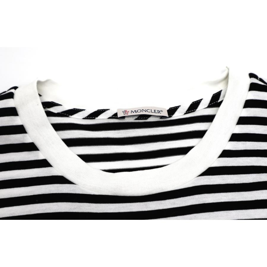[極美品]Monclerモンクレール　白黒ボーダー　Tシャツ　XS ボーダー MONCLER(モンクレール) Tシャツ・カットソー(メンズ