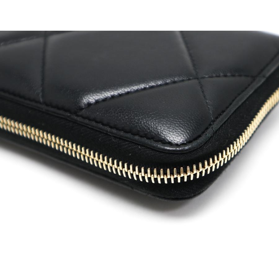 正規品 CHANEL 長財布 確認用 CHANEL（シャネル） 19 ナインティーン ラムスキン ブラック ゴールド