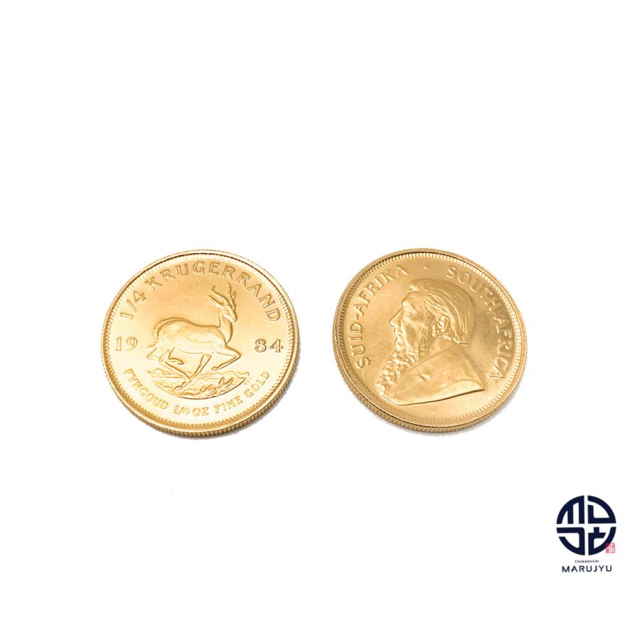 K22 22金 クルーガーランド 4oz 南アフリカ共和国 1984年 金貨 コイン 2枚セット 約17.0g