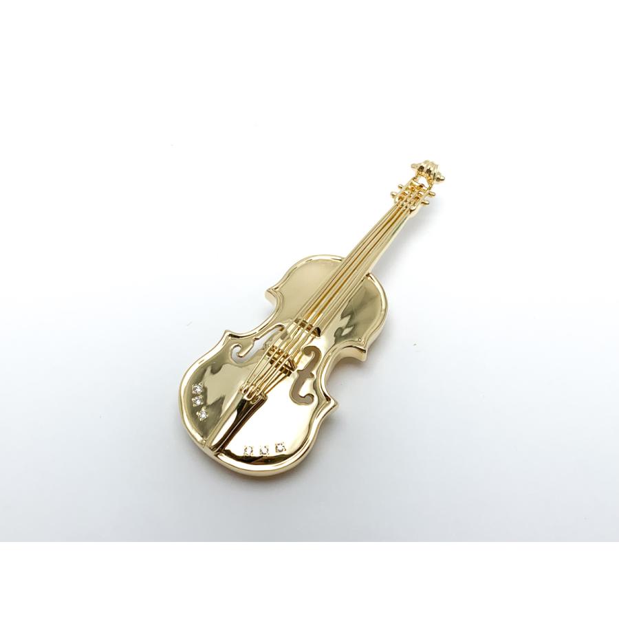 K18 18金イエローゴールド ダイヤモンド ヴァイオリン バイオリン 楽器