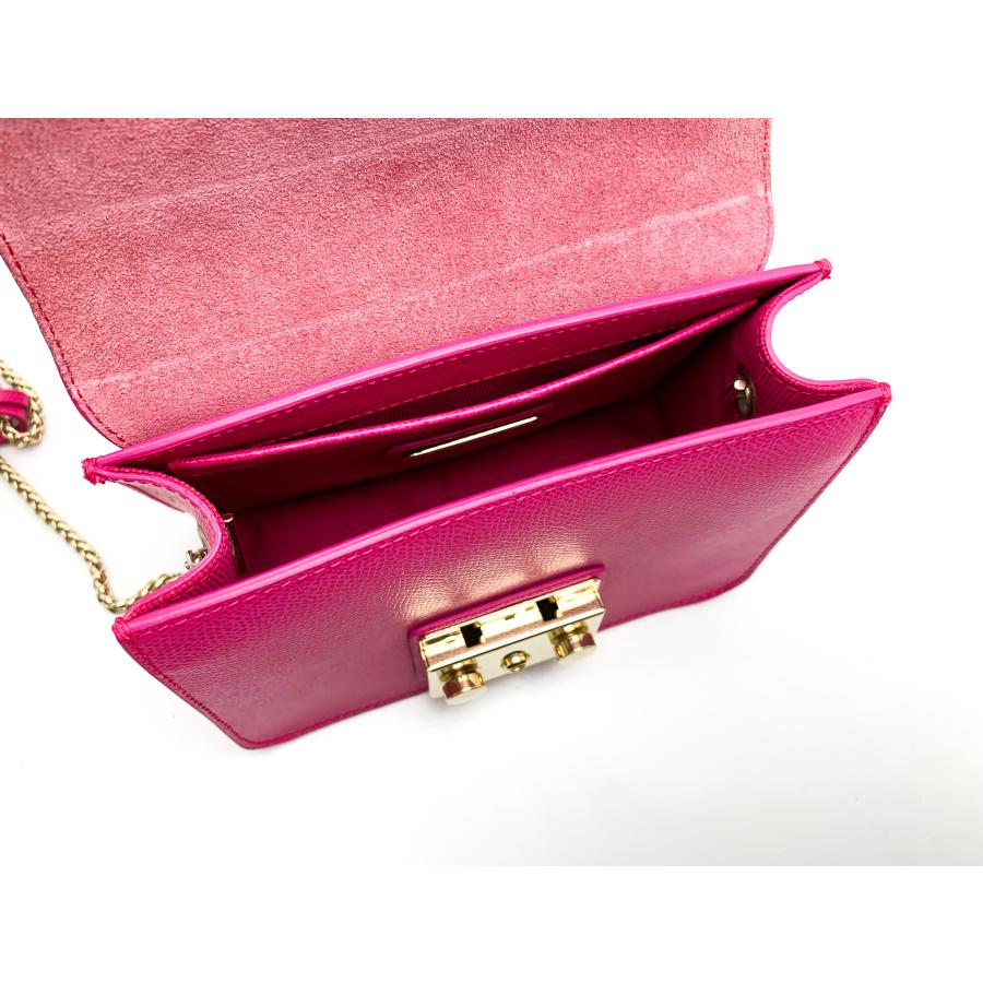 FURLA フルラメトロポリス チェーンショルダー FURLA（フルラ） メトロポリス ピンク ミニ チェーン ショルダーバック