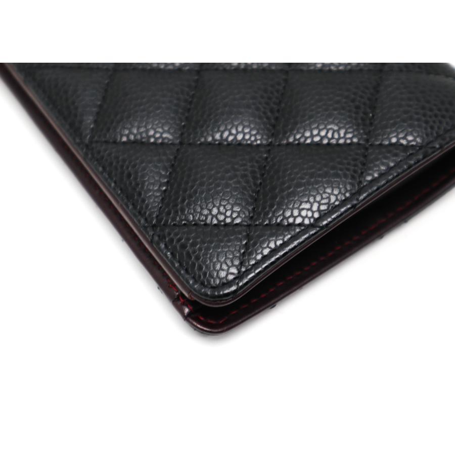 CHANEL シャネル 黒 キャビアスキン マトラッセ ゴールド金具 2 CHANEL シャネル 黒 キャビアスキン マトラッセ ゴールド金具 2