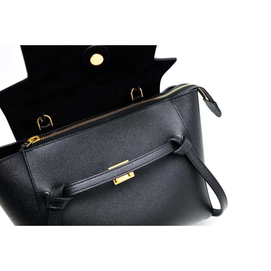 yuuuka 極美品セリーヌベルトバッグナノグレインドカーフスキンブラック ベルトバッグ ナノ / グレインドカーフスキン CELINE（セリーヌ）の