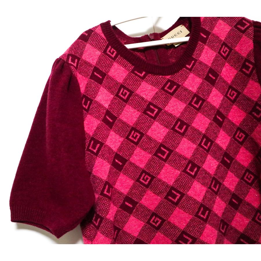 GUCCI グッチ ニット チルドレンズ チェック ワンピース キッズ GUCCI グッチ ニット チルドレンズ チェック ワンピース キッズ