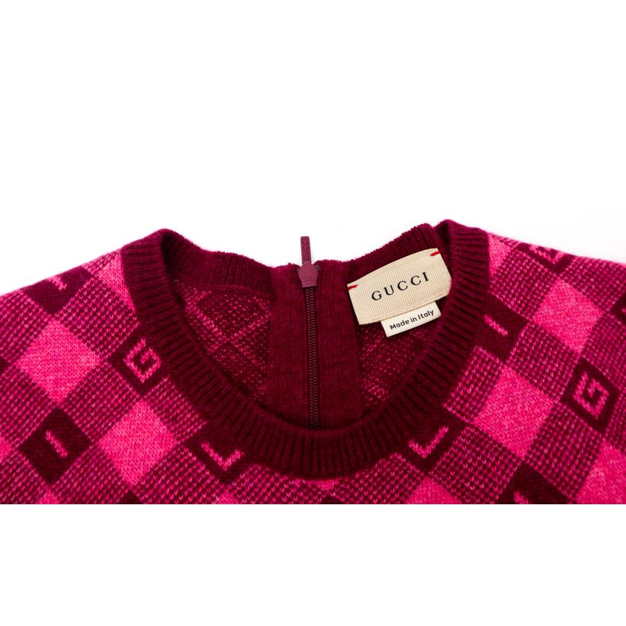 GUCCI グッチ ニット チルドレンズ チェック ワンピース キッズ GUCCI グッチ ニット チルドレンズ チェック ワンピース キッズ