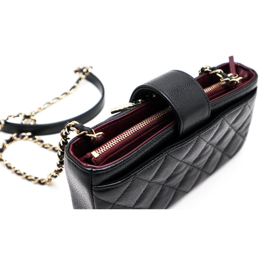 CHANEL シャネル キャビア スマートフォン ホルダー フォン CHANEL シャネル キャビア スマートフォン ホルダー フォン
