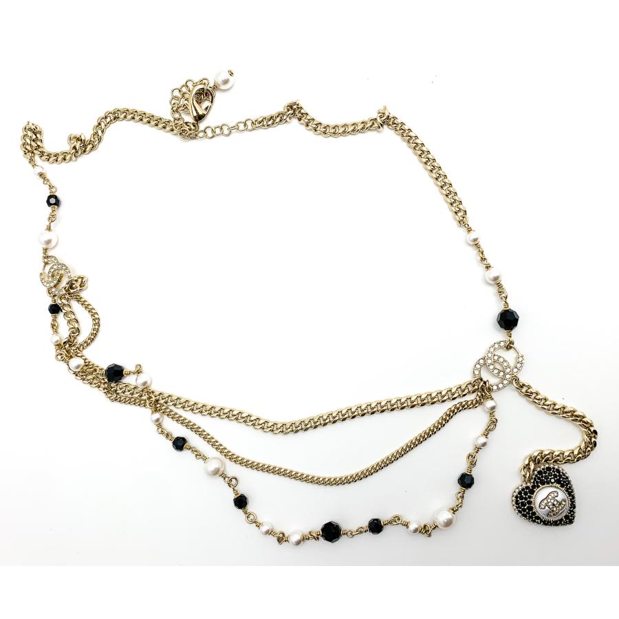 CHANEL チェーンベルト　パール　ハート　超美品 CHANEL（シャネル） チェーンベルト ハート ゴールド金具 ココマーク