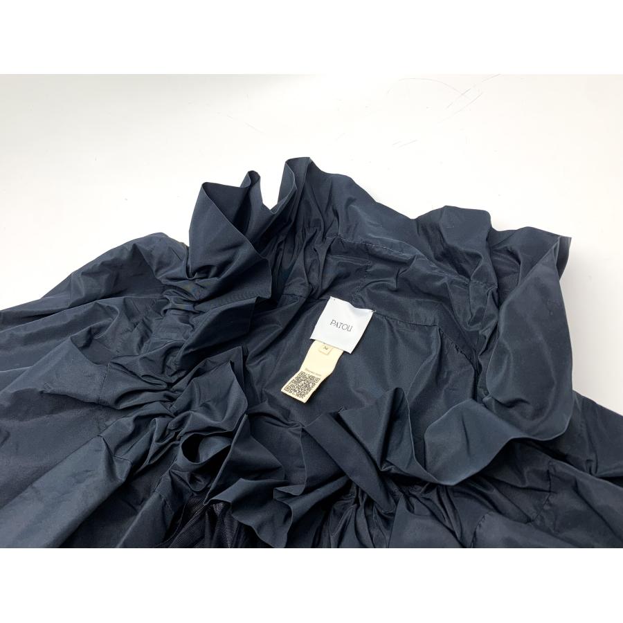 PATOU パトゥ ラッフルトリム ブラウス 黒 TO0170011698N 長袖