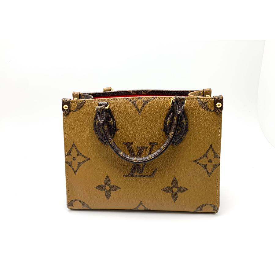 LOUIS VUITTON ルイ・ヴィトン オンザゴー PM 2Wayショルダーバッグ モノグラム & モノグラム・リバース ブラウン M46373 IC レディース【中古】【美品】 LOUIS VUITTON（ルイ・ヴィトン） モノグラム モノグラムリバース