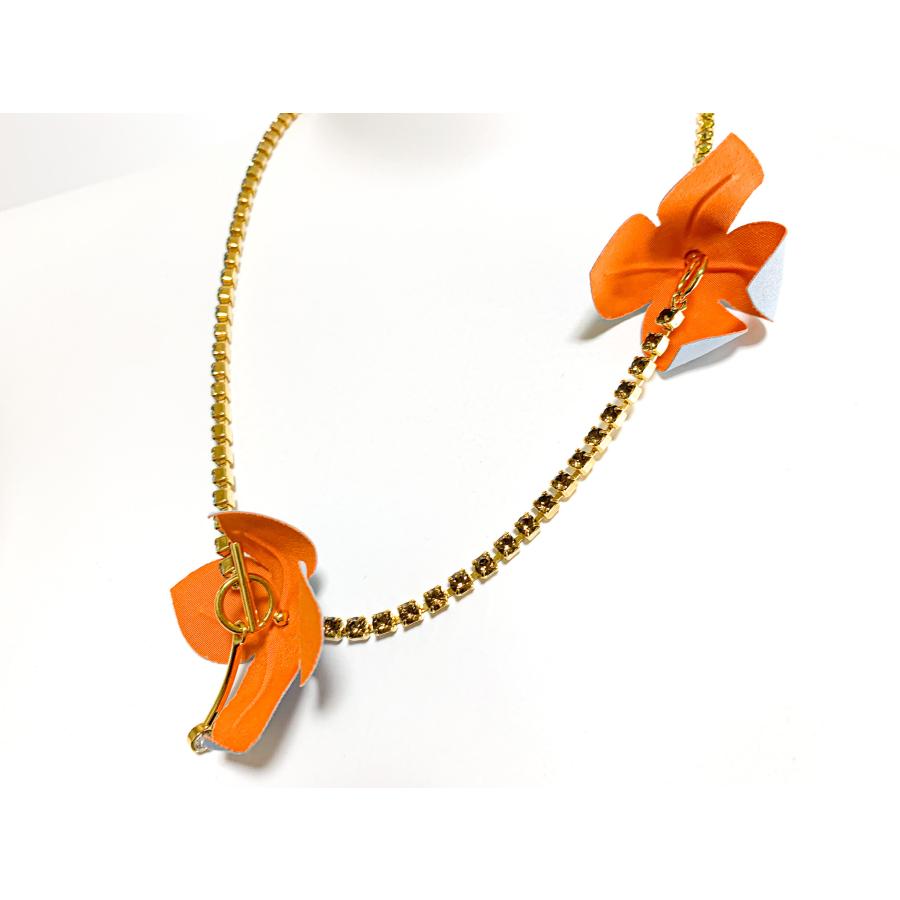 MARNI（マルニ） 花モチーフ フラワー ラインストーン ゴールド金具