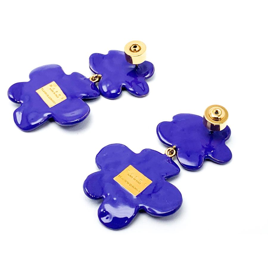 MARNI マルニ 花モチーフ フラワー パープル ゴールド金具 MARNI マルニ 花モチーフ フラワー パープル ゴールド金具