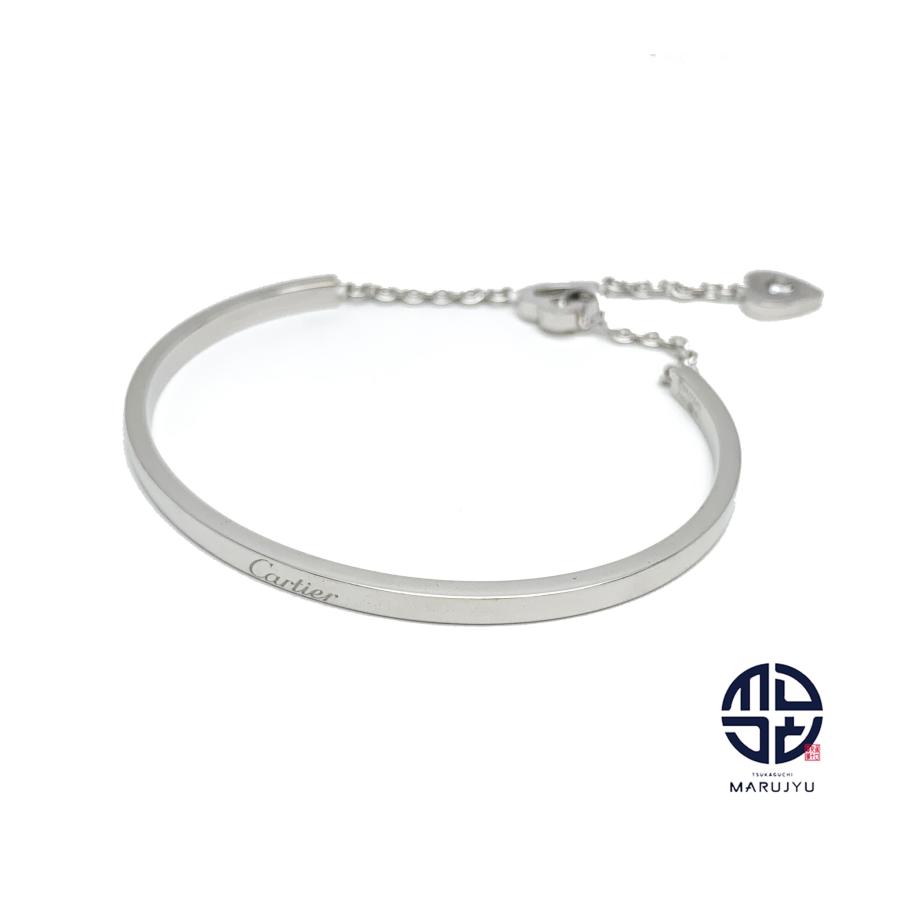 Cartier（カルティエ） 750 18金 ホワイトゴールド 一粒ダイヤ ハート 