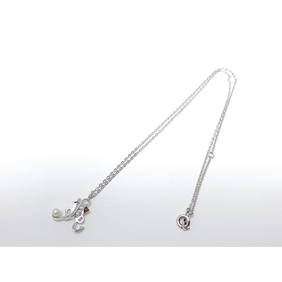 MIKIMOTO ミキモト SV シルバー イニシャル『H』 ベビーパール 真珠 約3.6mm ネックレス アクセサリー｜marujyu78-brand｜02