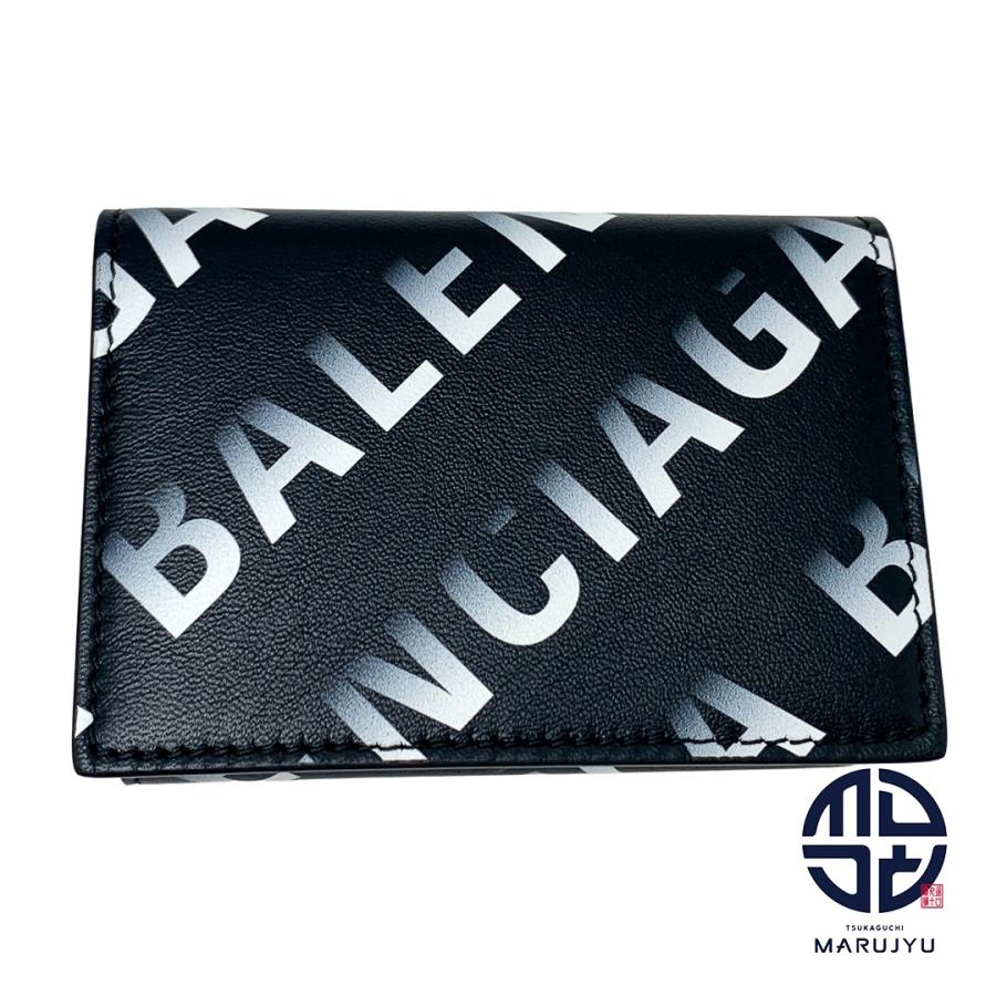 BALENCIAGA バレンシアガ ブランドロゴ ミニウォレット 594312 黒