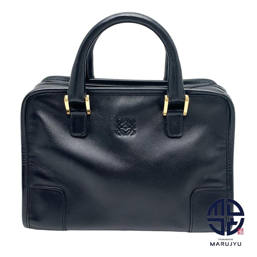 LOEWE ロエベ ブラック 黒 アナグラム アマソナ28バッグ ハンドバッグ