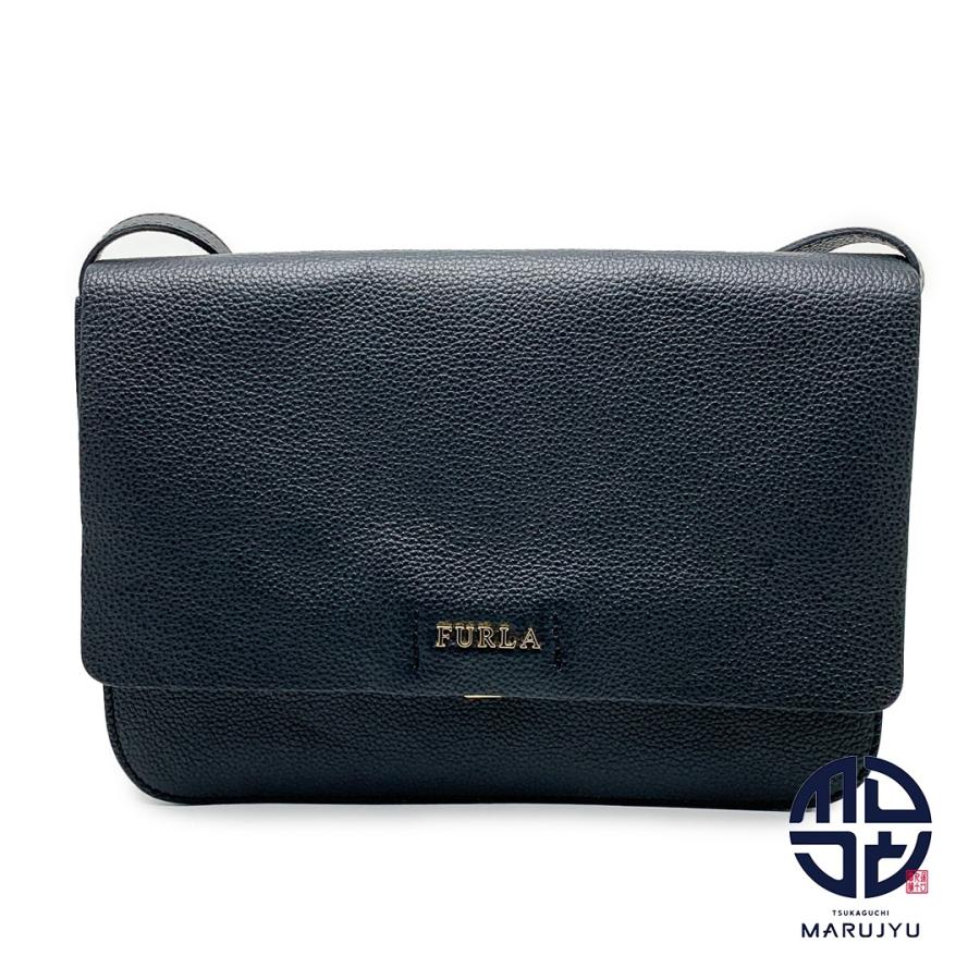FURLA フルラ 黒 ブラック フラップタイプ ショルダーバッグ バック