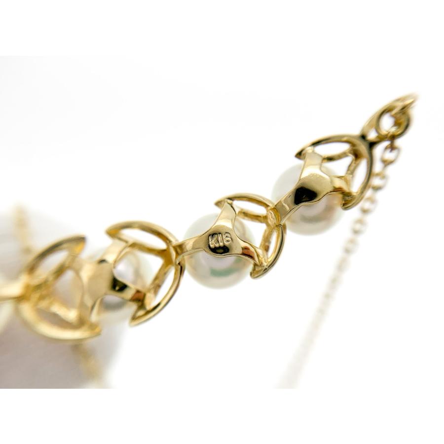 MIKIMOTO ミキモト K18 18金イエローゴールド アコヤパール 真珠 5