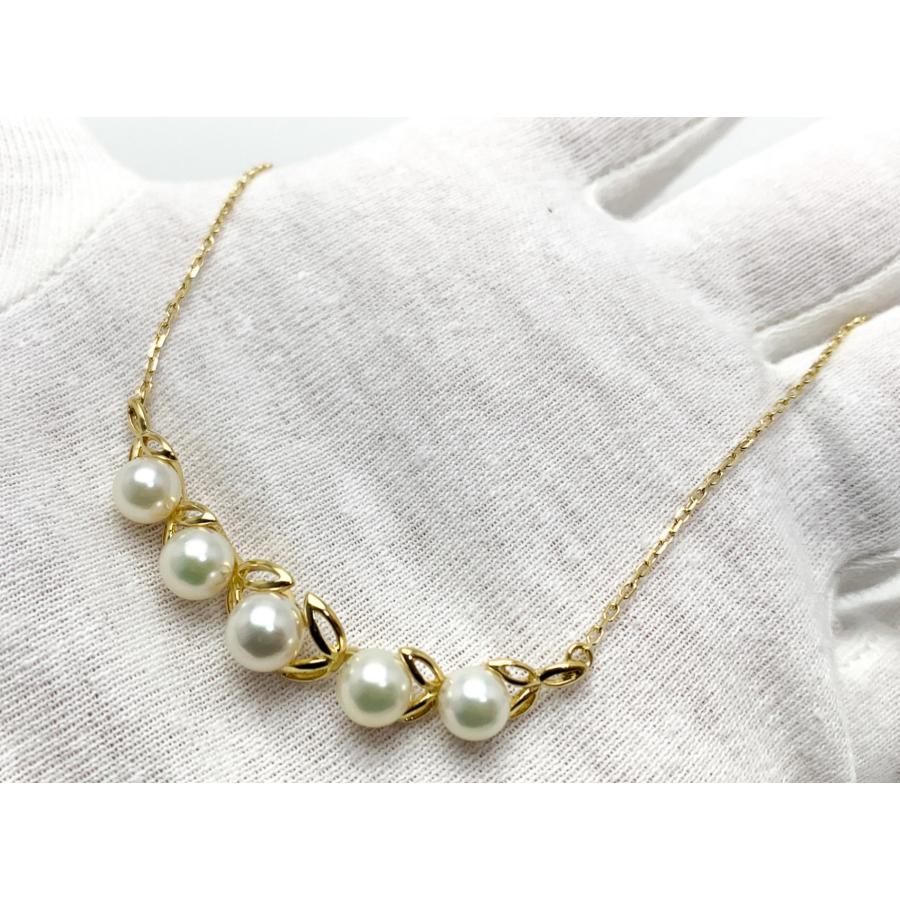 MIKIMOTO ミキモト K18 18金イエローゴールド アコヤパール 真珠 5