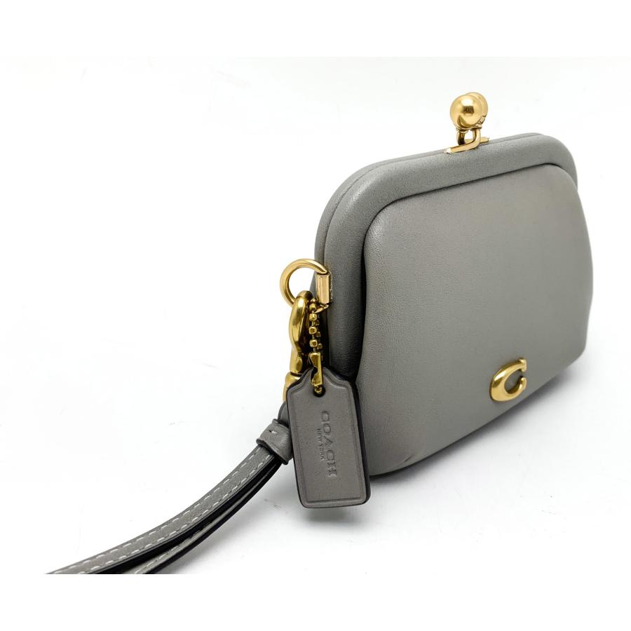 COACH コーチ グレー系 キスロック コインパース CC522 がま口 COACH コーチ グレー系 キスロック コインパース CC522 がま口