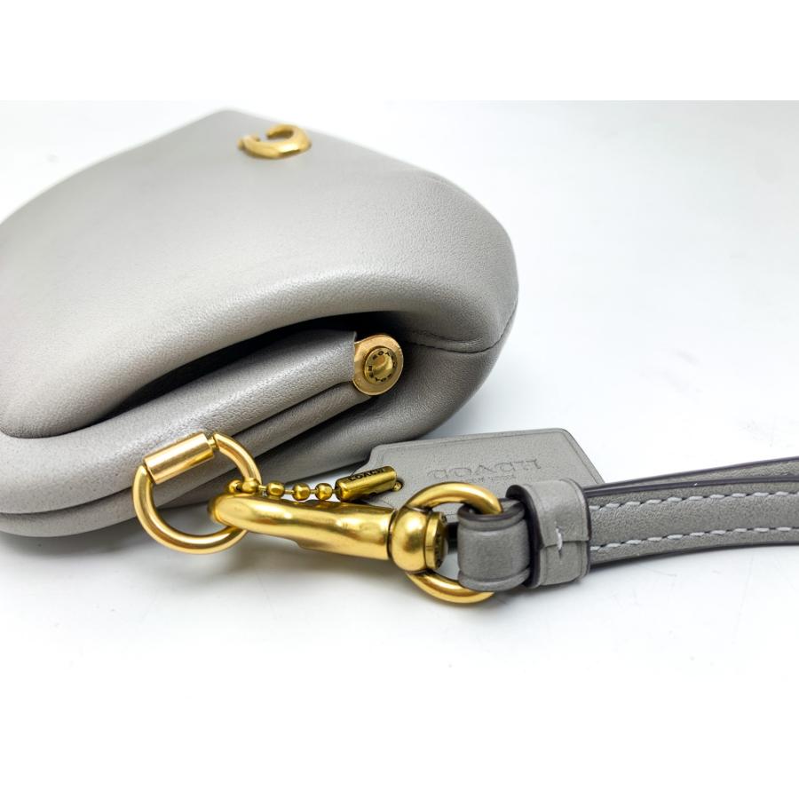 COACH コーチ グレー系 キスロック コインパース CC522 がま口 COACH コーチ グレー系 キスロック コインパース CC522 がま口