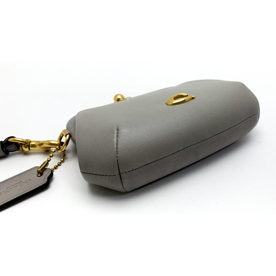 COACH コーチ グレー系 キスロック コインパース CC522 がま口 COACH コーチ グレー系 キスロック コインパース CC522 がま口