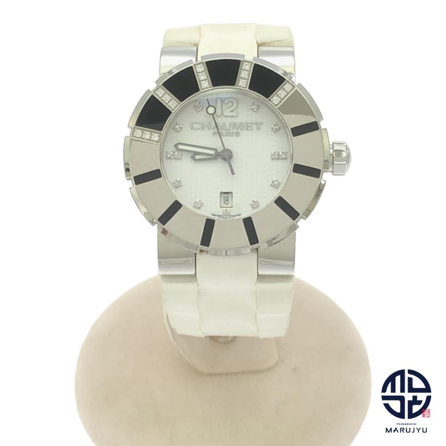 CHAUMET ショーメ 文字盤白 ダイヤ ホワイト 白ラバーベルト クラス