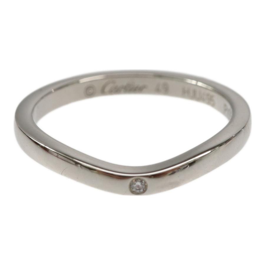 Cartier カルティエ PT950 プラチナ ダイヤ3P バレリーナカーブ