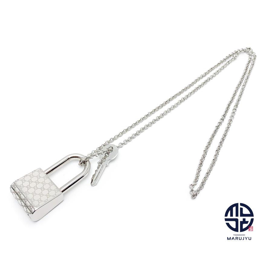 【非売品】グッチ 南京錠 カデナ ノベルティ シルバー ネックレス 限定 新品 GUCCI グッチ カデナ 南京錠 シルバーカラー メタル ノベルティ