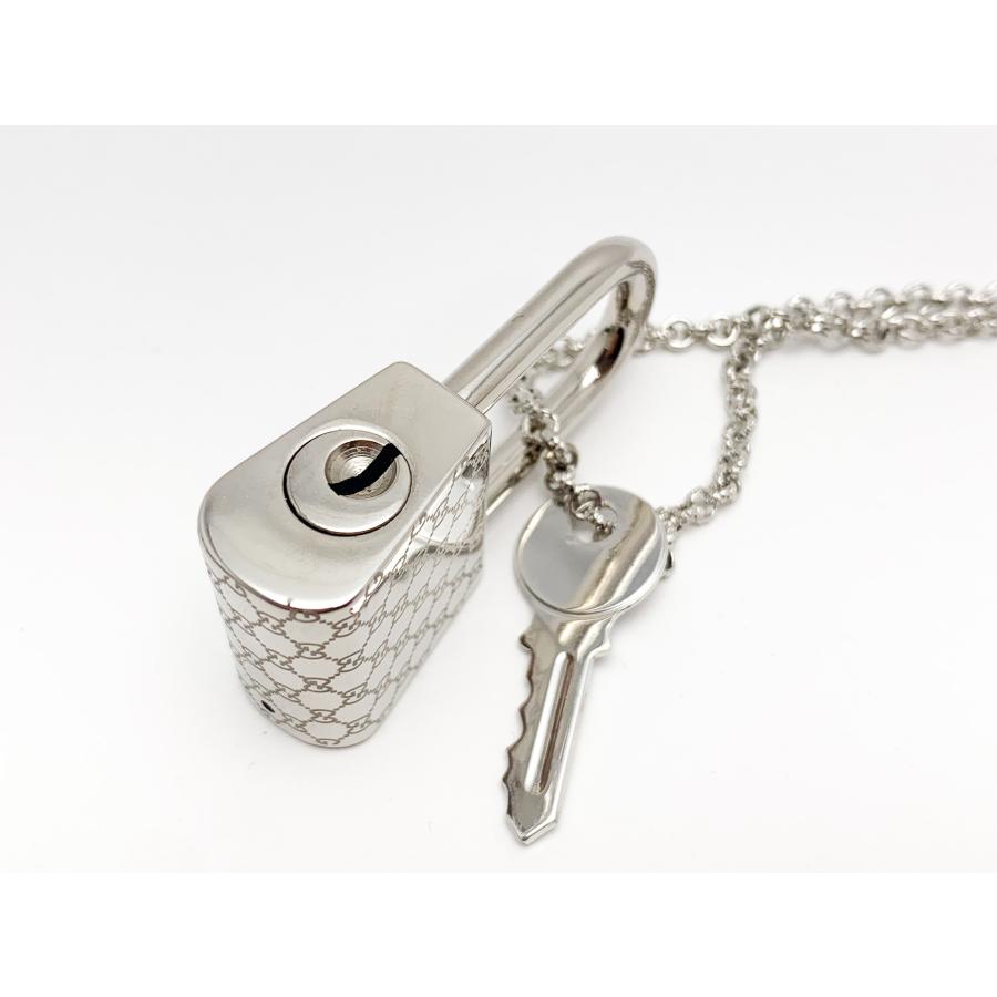 【非売品】グッチ 南京錠 カデナ ノベルティ シルバー ネックレス 限定 新品 GUCCI グッチ カデナ 南京錠 シルバーカラー メタル ノベルティ