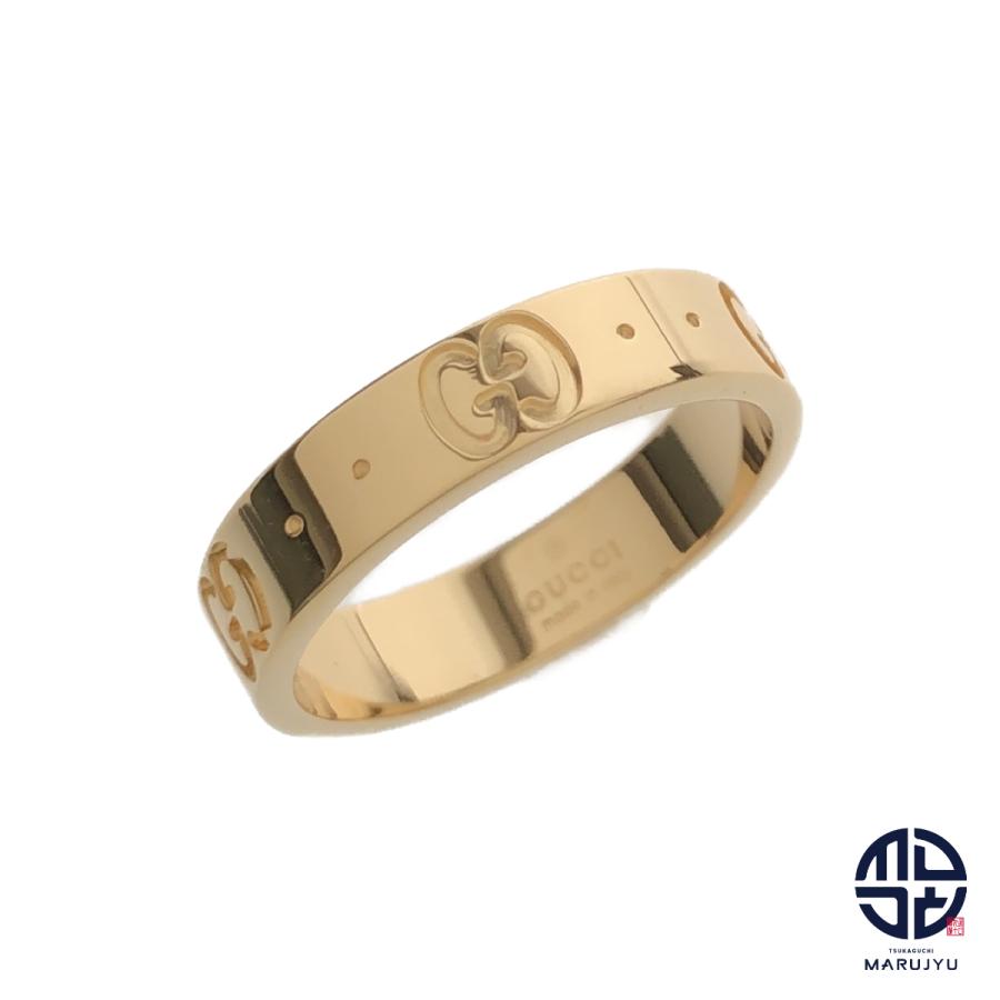 GUCCI グッチ Au750 K18 18金イエローゴールド アイコン リング 指輪 