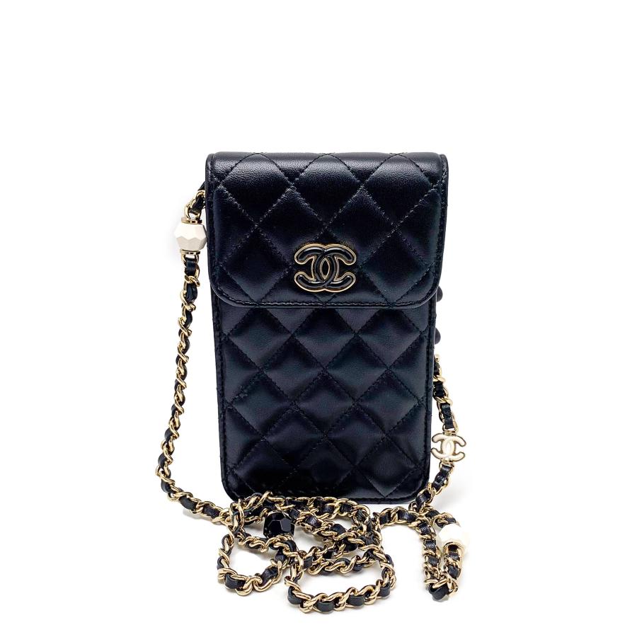 CHANEL シャネル AP3228 ブラック フォンフォルダー チェーンショルダーバック ポシェット｜marujyu78-brand｜09