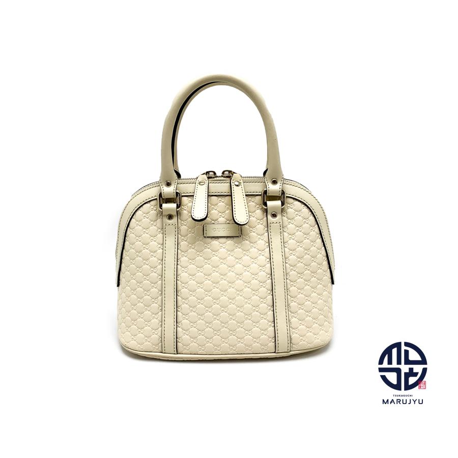 GUCCI グッチ マイクログッチ シマ オフホワイト 449654 ハンドバック 
