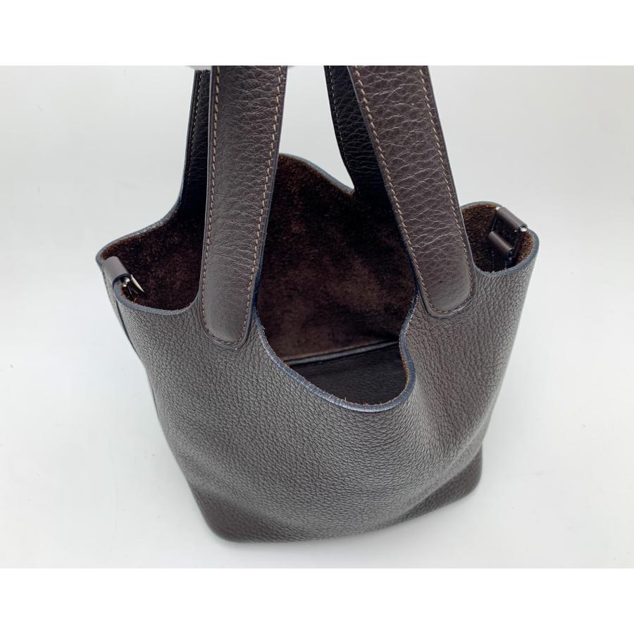 エルメス　ピコタン　濃茶色　トリヨンクレマンス エルメス ピコタンロック18/PM ルージュアッシュ トリヨン